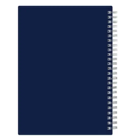 Blue Sky 5.875"x8.625" 2025-2026 Weekly/Monthly Wirebound Planner Notes Solid Navy Blue image {11}