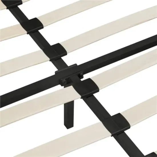 Yaheetech Upholstered Faux Leather Bed Frame with Adjustable Headboard image {7}