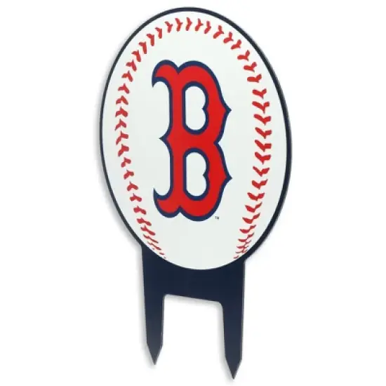 MLB Boston Red Sox Baseball Metal Yard Stake image {1}