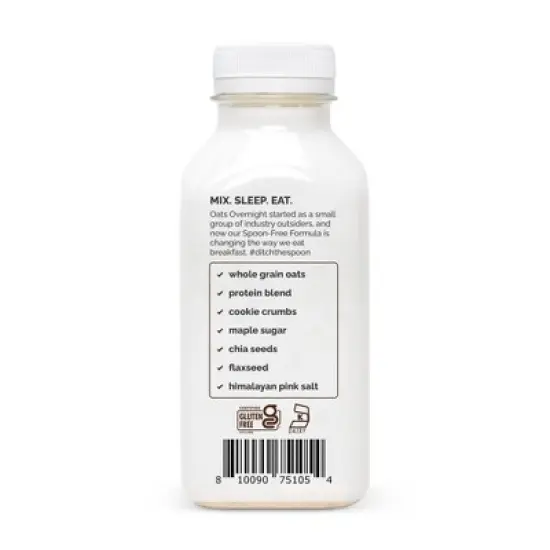 Oats Overnight Cookies and Cream Breakfast Shake - 2.2oz image {4}