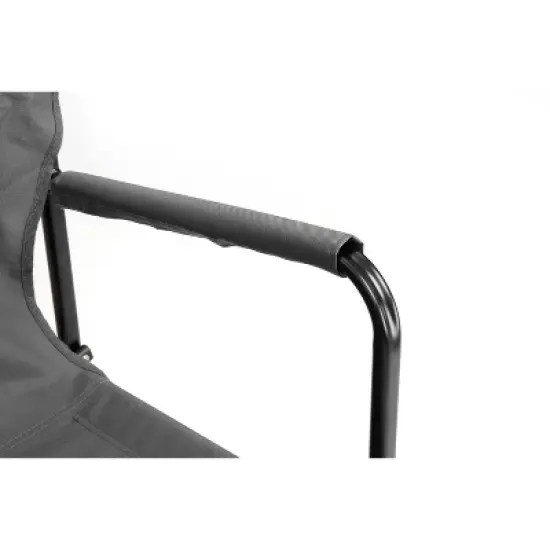 DOMETOUR Freestyle Rocker Camping Chair, Portable Folding Rocking Chair with Armrests, Drink Holder & Comfortable Backrest - Grey image {4}