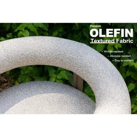 PURPLE LEAF Patio Dining Set Luxury Modern Conversation Set Aluminum Large Rectangle Dining Table and Chairs image {5}