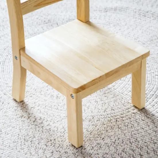 Guidecraft EdQ Hardwood Kids Chair Set of 2- Natural: Wooden Chair for Toddlers Ages 1-2 | Kids Furniture for Playroom, Preschool, Daycare Seating image {6}