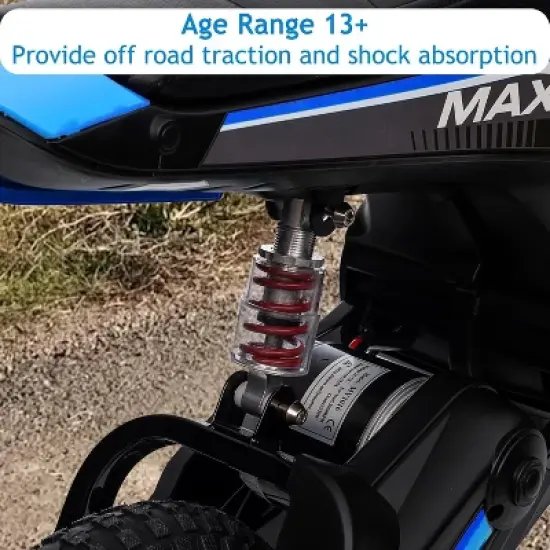 24V Kids Electric Dirt Bike, 350W Motor Ride On Motorcycle for Boys & Girls Ages 8-14, 3 Speed, 13.7 Miles Long Range, Shock Absorption image {4}