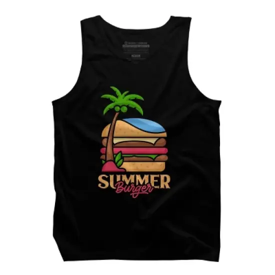 Men's Design By Humans Summer Burger By VEKTORKITA Tank Top image {2}