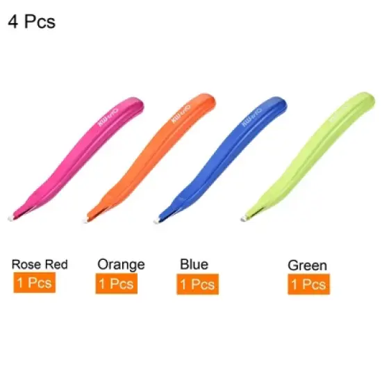 Unique Bargains Office Home Desktop Magnetic Staple Remover Multicolor Pack of 4 image {2}