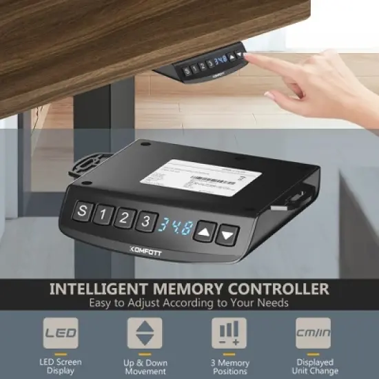 Costway Industrial Electric Adjustable Standing up Desk Dual Motor w/ Controller image {5}