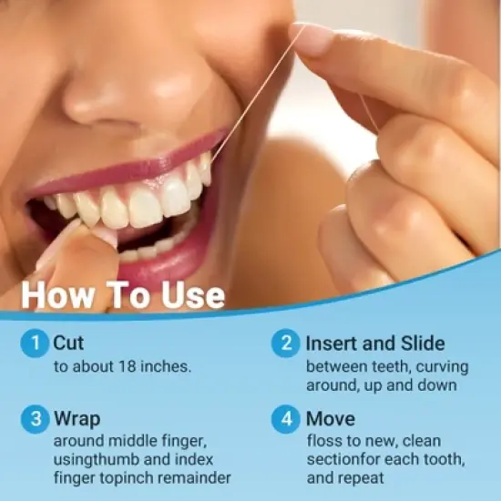 YEVYO Dental Floss - Ultra Strong Mint Floss for Deep Plaque Removal, Safe & PFAS-Free Floss Glide - 4 Rolls, 200m Total - Fresh Mint Flavor image {4}