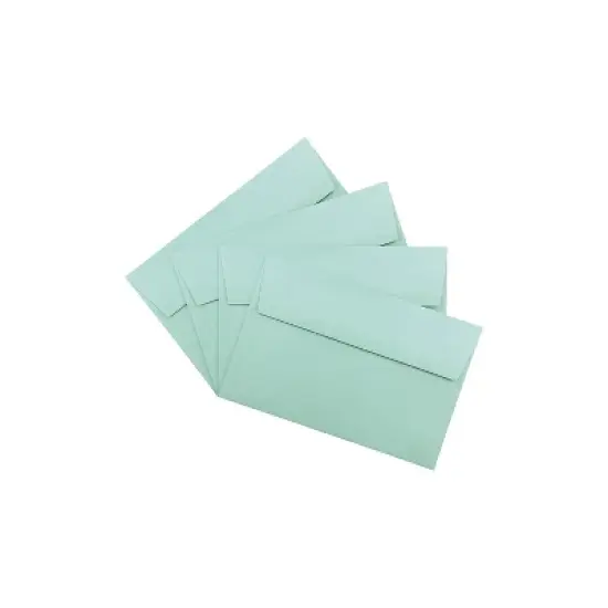 JAM Paper A9 Invitation Envelopes 5.75 x 8.75 Aqua Blue 50/Pack (157461i) 157461I image {2}