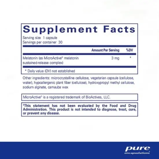 Pure Encapsulations Melatonin-SR - Extended Release Melatonin - Supports Restful Sleep* - Sleep Supplement - Gluten Free & Vegan image {1}