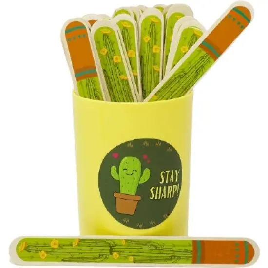 4E's Novelty 36 pcs Cactus Flip Sticks with Storage Cup, Flip Name Sticks Student Grouping Stick, Classroom Teacher Supplies image {6}