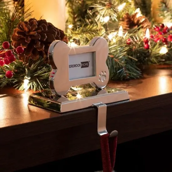 BirdRock Home Dog Bone Photo Frame Stocking Holder for Mantle image {4}