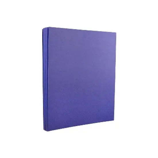 JAM Paper Smooth Colored Paper 24 lbs. 8.5" x 11" Violet Purple Recycled 50 Sheets/Pack (102129A) image {1}