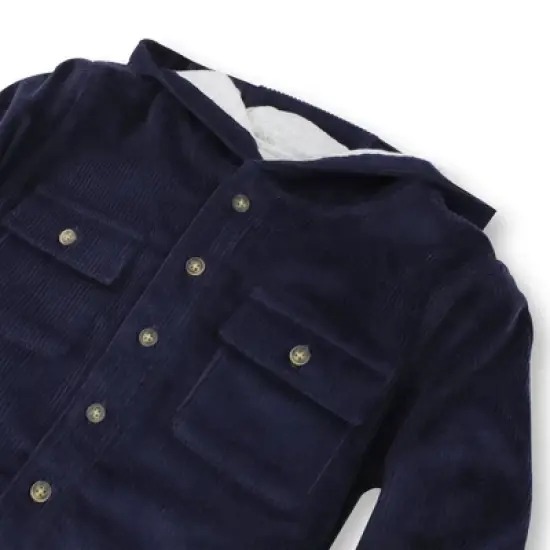 Hope & Henry Boys' Hooded Button Down Shirt Jacket, Infant image {3}