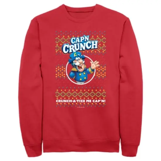 Men's Cap'n Crunch Christmas Sweater Print Sweatshirt image {3}