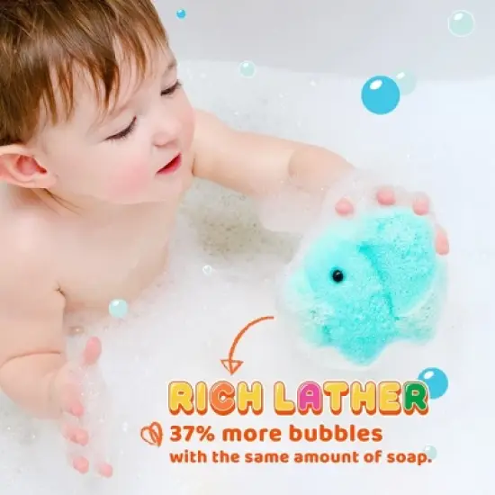 Spongentle Baby Bath Sponge Set - Animal Kingdom - 3 pk image {3}