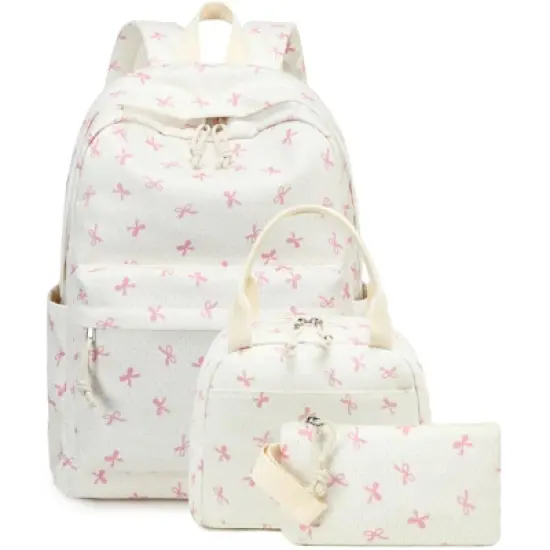 School Backpack for Girls Kids Teens Cute School Bookbag Set with Insulated Lunch Box Pencil Case Back to School Student Ages 6-12 image {6}