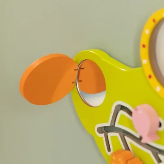 ShpilMaster Wooden Alligator Sensory Wall Mounted Learning Activity Center For Playroom, Nursery, Preschool, and Doctors' Office image {6}