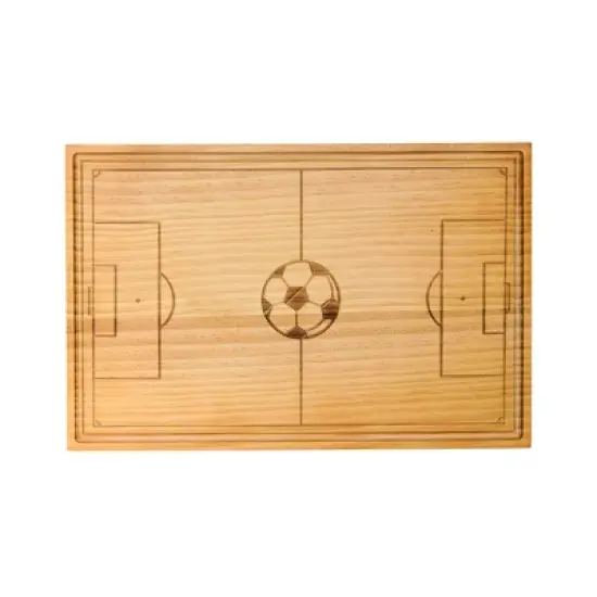 Slickblue Soccer Field Wooden Board, 18"x12", Detailed Layout for Serving Snacks & Appetizers image {3}