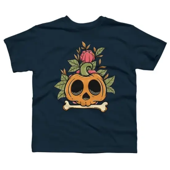 Boy's Design By Humans Halloween with Rose Illustration By rukurustudio T-Shirt image {5}