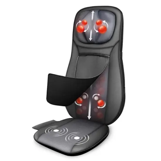 Snailax Shiatsu Back Massager with Heat - Full Back Kneading Shiatsu and Rolling Massage Chair image {8}