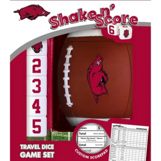MasterPieces Officially Licsenced NCAA Arkansas Razorbacks Shake N' Score Dice Game for Age 6 and Up image {1}