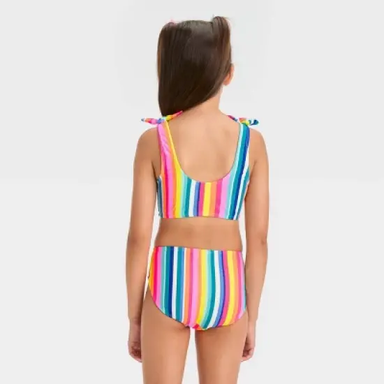  Girls' Festive Striped Bikini Set - Cat & Jack&trade; image {2}