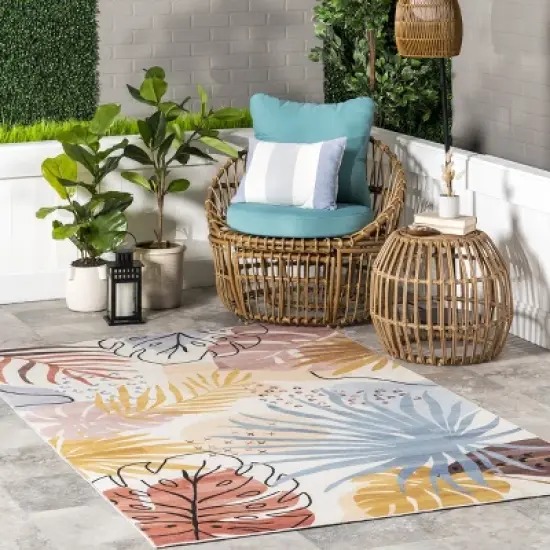 nuLOOM Ally Nautical Machine Washable Indoor/Outdoor Area Rug image {1}
