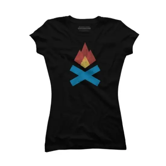 Junior's Design By Humans Campfire By elcorette T-Shirt image {3}