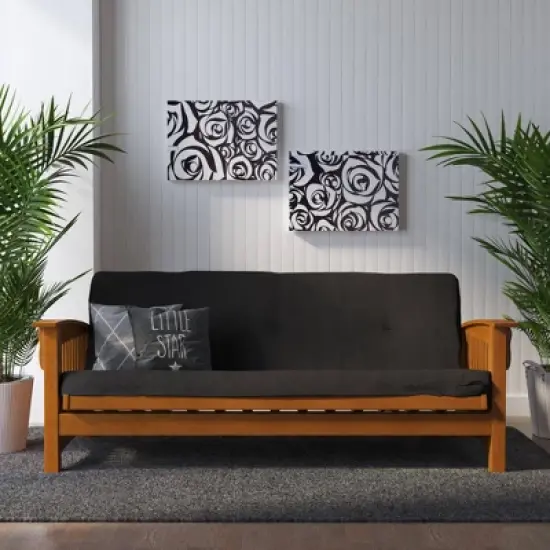 6" Full Fletcher Thermobonded High Density Polyester Fill Futon Mattress - Room & Joy image {1}