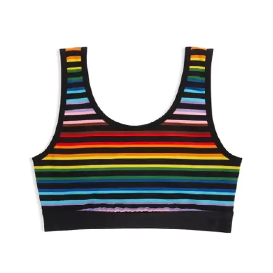 TomboyX Essentials Soft Bra, Cotton Scoop-Neck Wireless image {7}