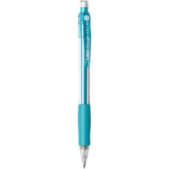 BIC Velocity Latex-Free Mechanical Pencils with Cushioned Grips and Erasers, 0.9 mm Tips, Aqua, Pack of 12 image {1}