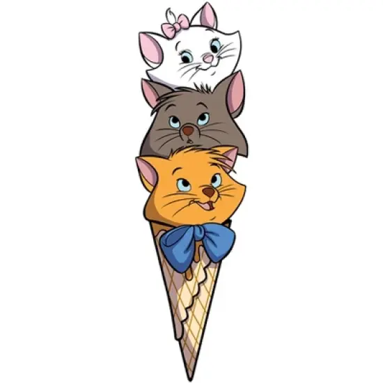 Men's Aristocats Triple Scoop Kittens T-Shirt image {1}