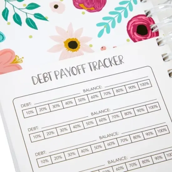 Paper Junkie Floral Monthly Budget Planner, Bill Organizer with 24 Pockets, Debt Payoff Tracker, Payment Checklist, 5 x 7 in image {7}