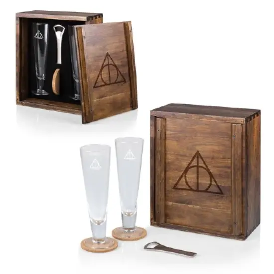 Picnic Time Harry Potter 7pc Glass Deathly Hallows Beverage Gift Set image {8}