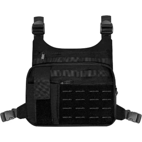 Tactical Chest Bag, Lightweight Running Vest Pack with Phone Holder, Water Resistant Running Chest Backpack for Men Women image {7}