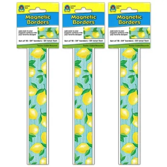 Teacher Created Resources&reg; Lemon Zest Magnetic Border, 24 Feet Per Pack, 3 Packs image {2}