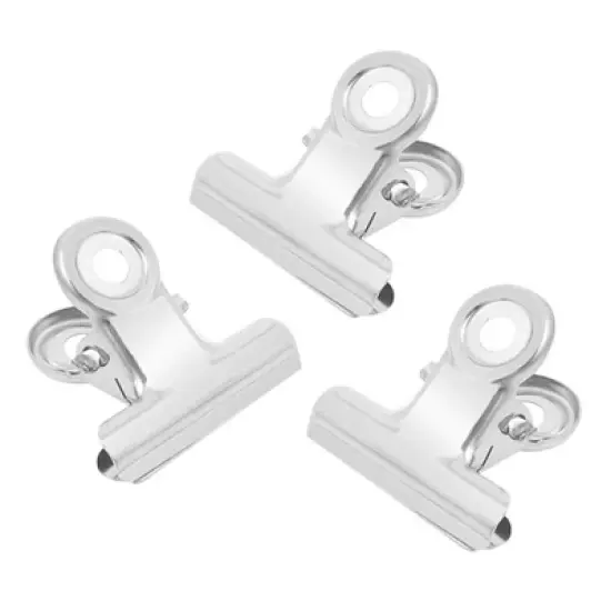 Unique Bargains Width Stainless Steel File Ticket Organizer Clamp Clips 5 Pcs 1.2" Width image {4}