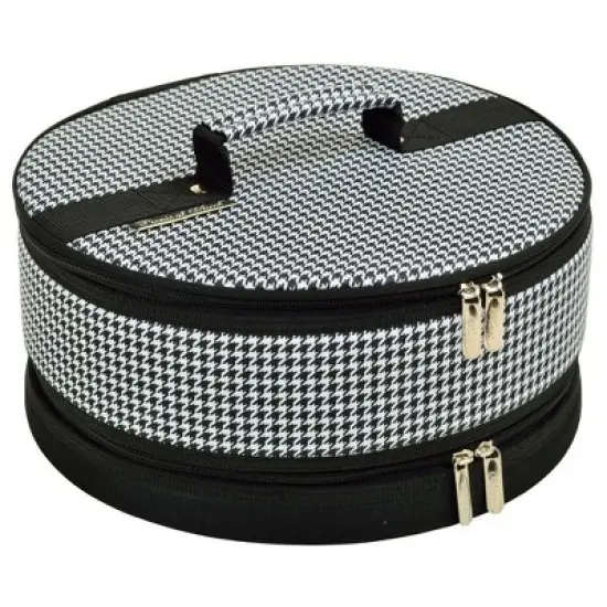 Picnic at Ascot Pie and Cake Carrier 12" Diameter - Houndstooth image {1}