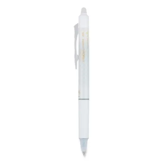 Pilot FriXion Clicker Design Erasable Gel Pen Retractable Extra-Fine 0.5 mm Black Ink White Barrel image {1}