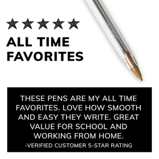 BIC Cristal Xtra Smooth Ballpoint Pens, Medium Point (1.0mm), 500-Count Pack of Bulk Pens, World's No. 1 Ball Pen image {6}