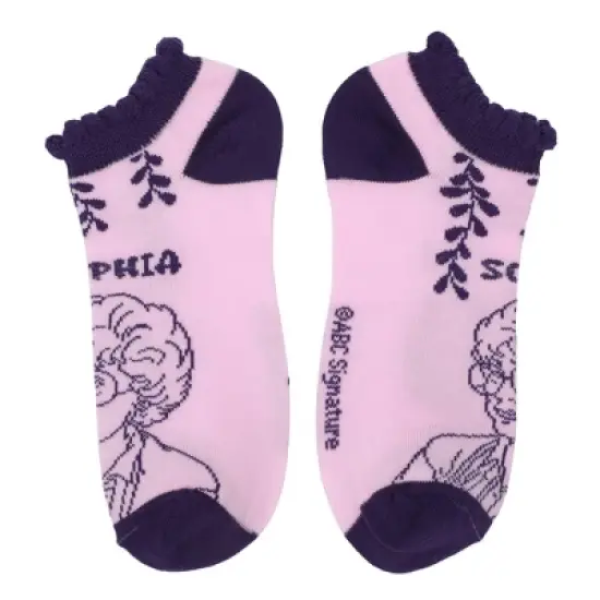 Golden Girls Character Illustrations Women's 5-Pair Ankle Socks image {3}