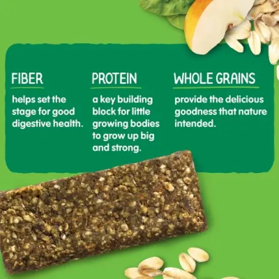 HappyTot Fiber & Protein Organic Apples and Spinach Soft-Baked Oat Bar - 5ct/0.88oz Each image {2}