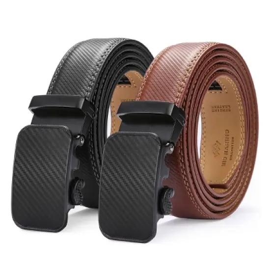 Men's Diagonal Weave 2 Pack Ratchet Belt image {4}