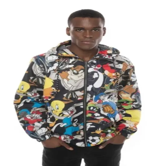Members Only Looney Tunes Print Jackets for Men Casual image {5}