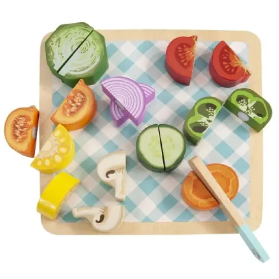 Classic World Cutting Fruits & Vegetables Wooden Puzzles - Set of 2 Puzzles image {4}