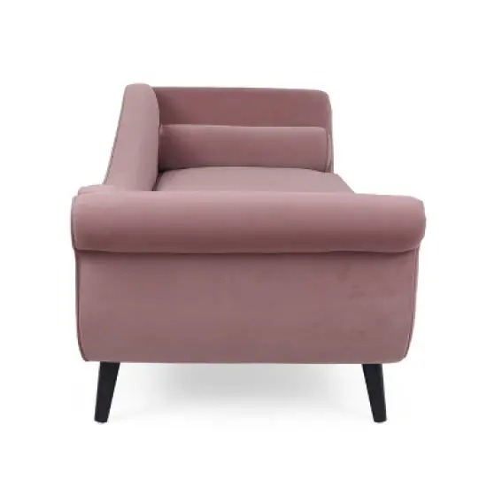 Calvert Contemporary Scroll Arms Velvet Chaise Lounge - Christopher Knight Home image {2}