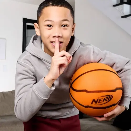 NERF Quiet Court Official Sized Basketball - Orange: Shell, Age 6+ image {9}