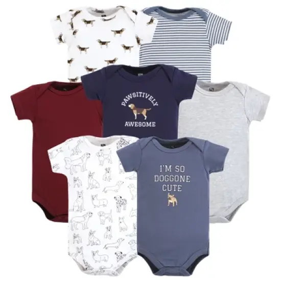 Hudson Baby Infant Boy Cotton Bodysuits, Boy Dogs image {9}