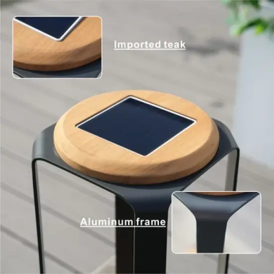 Moda Furnishings Solar Powered Integrated LED Outdoor Lantern image {7}